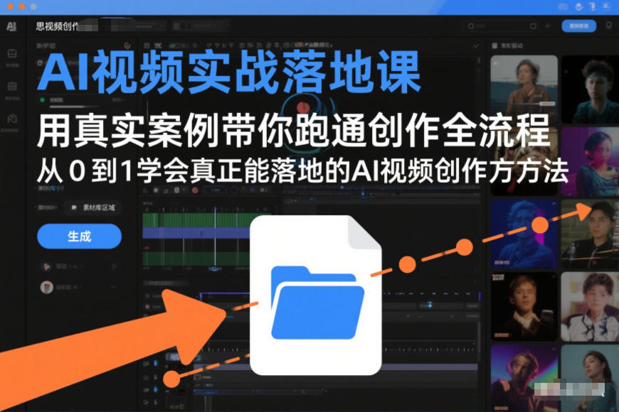 AI视频实战落地课，用真实案例带你跑通创作全流程，从0到1学会真正能落地的AI视频创作方法-weicye