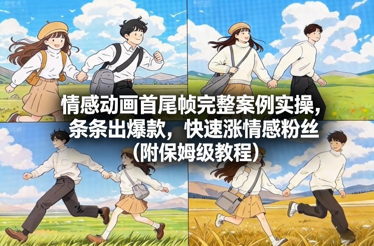 情感动画首尾帧完整案例实操，条条出爆款，快速涨情感粉丝(附保姆级教程)-weicye