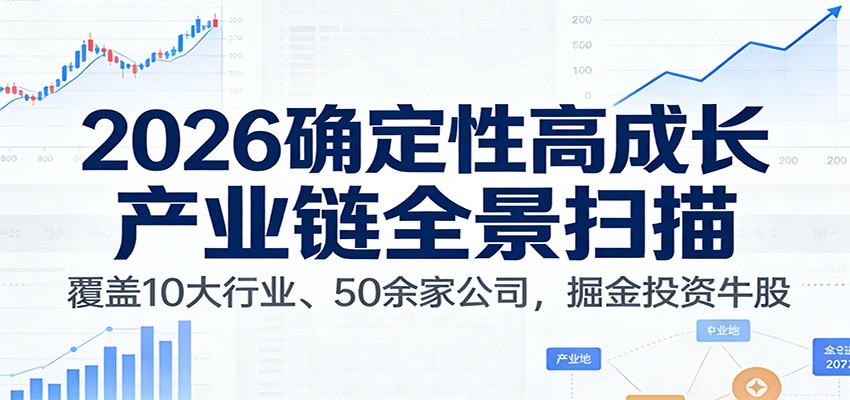 付费文章：2026确定性高成长产业链全景扫描：覆盖10大行业、50余家公司，掘金投资牛股-weicye