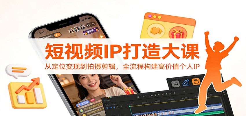 短视频IP打造大课：从定位变现到拍摄剪辑，全流程构建高价值个人IP-weicye