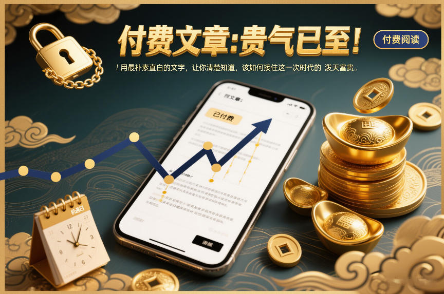 付费文章：贵气已至！用最朴素直白的文字，让你清楚知道，该如何接住这一次时代的泼天富贵-weicye