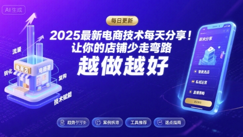 2025最新电商技术每天分享，让你的店铺少走弯路，越做越好(更新11月)-weicye