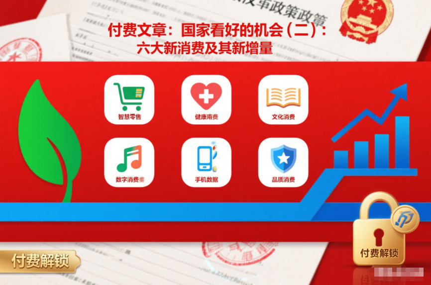 付费文章：国家看好的机会(二)：六大新消费及其新增量-weicye