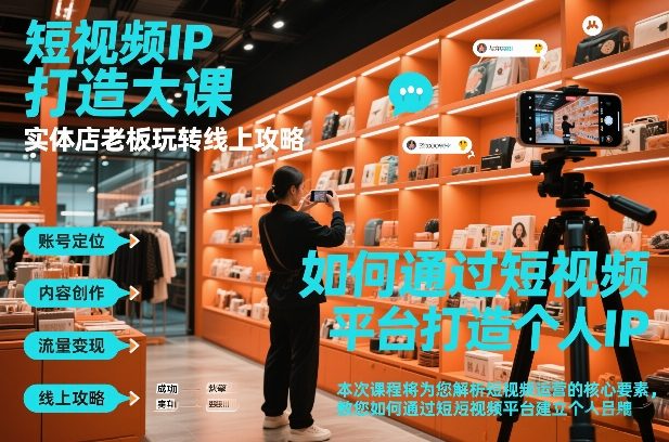短视频ip打造大课，实体店老板玩转线上攻略-weicye