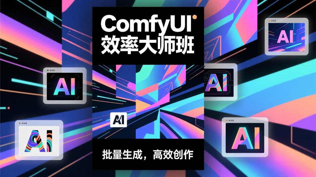 ComfyUI效率大师班：工作流搭建，批量生成，将个人AI出图效率提升5-10倍，月接单收入1-3万-weicye