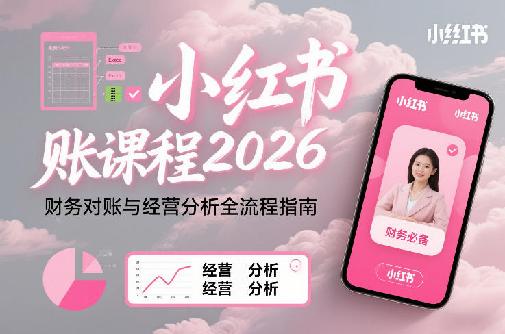 小红书对账课程2026，财务对账与经营分析全流程指南-weicye