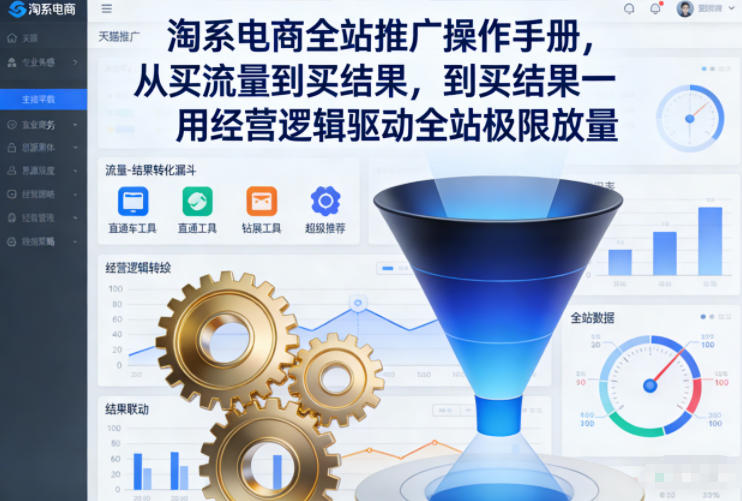 淘系电商全站推广操作手册，从买流量到买结果一用经营逻辑驱动全站极限放量-weicye