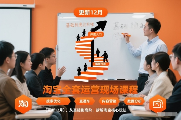淘宝全套运营现场课程(更新26年1月)，从基础到高阶，拆解淘宝核心玩法-weicye