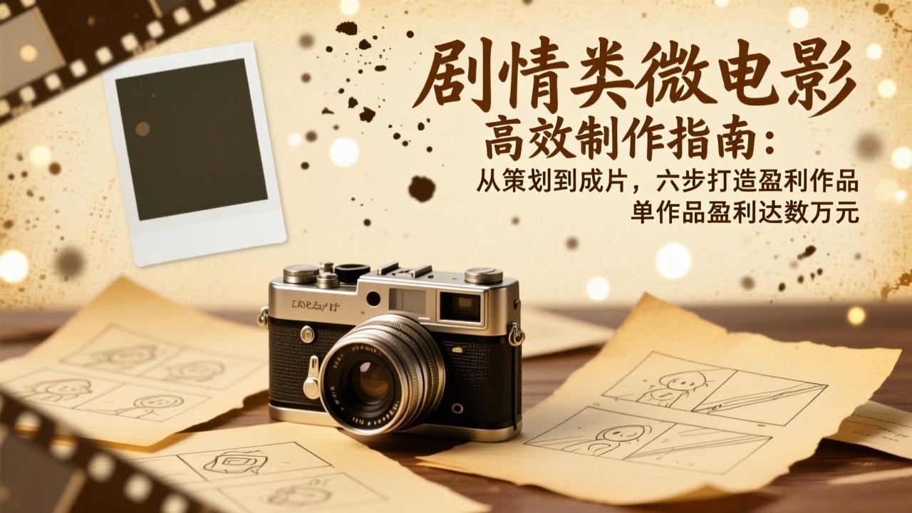 剧情类微电影高效制作指南：从策划到成片，六步打造盈利作品，单作品盈利达数万元-weicye