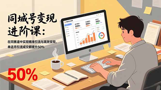 同城号变现进阶课：在同城赛道中实现精准引流与高效变现，单店月引流成交额提升50%-weicye
