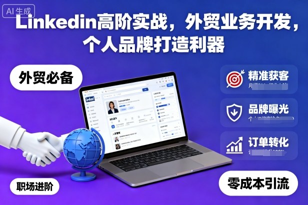 Linkedin高阶实战，外贸业务开发，个人品牌打造利器-weicye