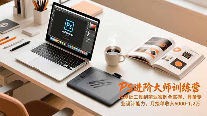 PS进阶大师训练营，从基础工具到商业案例全掌握，具备专业设计能力，月接单收入6000-1.2万-weicye