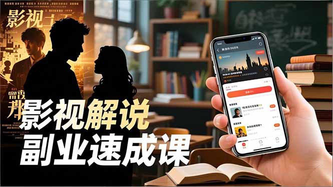 Tk影视解说副业速成课，软件安装、全流程实操、爆款预设，新手两周变现-weicye