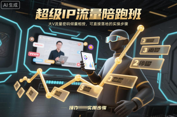 超级IP流量陪跑班，大V流量密码倾囊相授，可直接落地的实操步骤-weicye