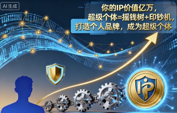 你的IP价值亿万，超级个体=摇钱树+印钞机，打造个人品牌，成为超级个体-weicye