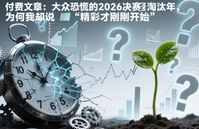 付费文章：大众恐慌的2026决赛淘汰年，为何我却说“精彩才刚刚开始”？-weicye