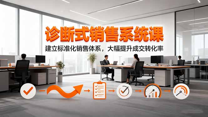 诊断式销售系统课，建立标准化销售体系，大幅提升成交转化率-weicye