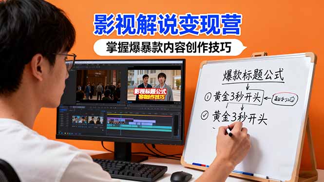 影视解说变现营：通过30+实战案例爆款内容创作技巧，掌握影视解说盈利密码-weicye