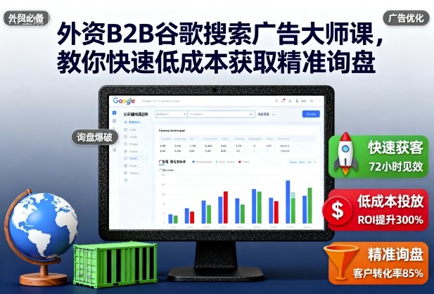 外资B2B谷歌搜索广告大师课，教你快速低成本获取精准询盘-weicye