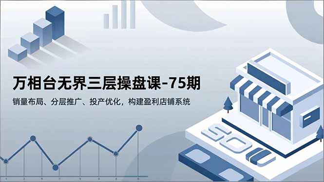万相台无界三层操盘课-75期，销量布局、分层推广、投产优化，构建盈利店铺系统-weicye