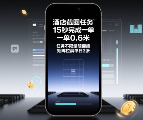 酒店截图任务，15秒完成一单，一单0.6米，任务不限量随便接，矩阵拉满单日3张【揭秘】-weicye