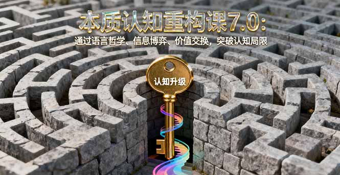 本质认知重构课7.0：通过语言哲学、信息博弈、价值交换，突破认知局限-weicye