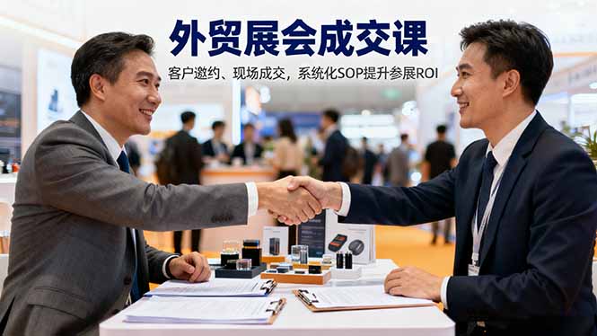 外贸展会成交课，含目标制定、客户邀约、现场成交，系统化SOP提升参展ROI-weicye