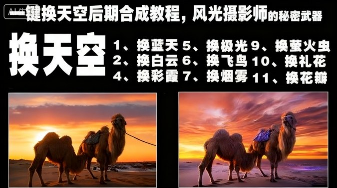 一键换天空后期合成教程，风光摄影师的秘密武器-weicye