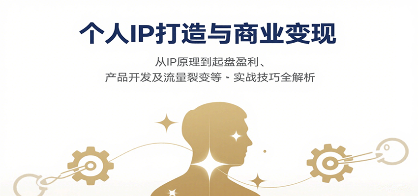 个人IP打造与商业变现，从IP原理到起盘盈利、产品开发及流量裂变等实战技巧全解析-weicye