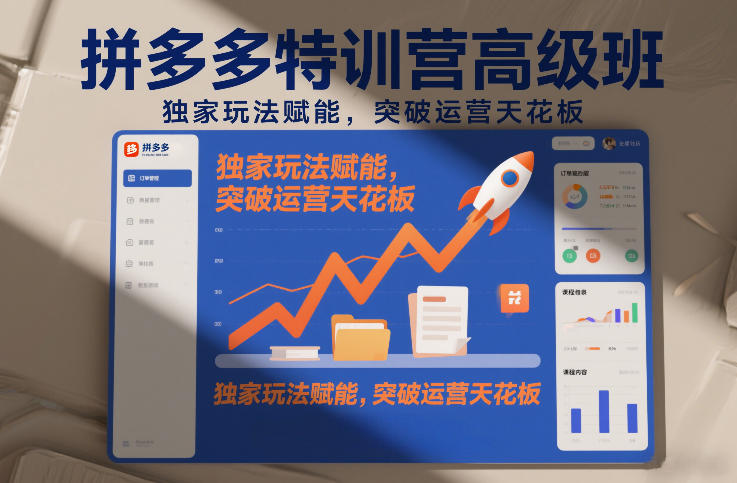 拼多多特训营高阶班，独家玩法赋能，突破运营天花板(更新26年1月)-weicye