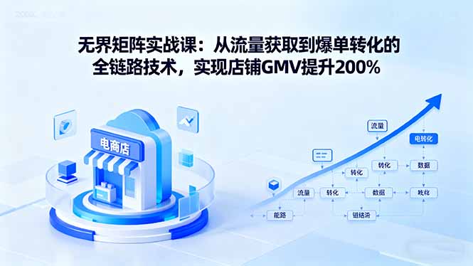 无界矩阵实战课：从流量获取到爆单转化的全链路技术，实现店铺GMV提升200%-weicye