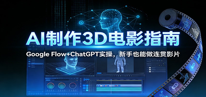 AI制作3D电影指南：Google Flow+ChatGPT实操，新手也能做连贯影片-weicye