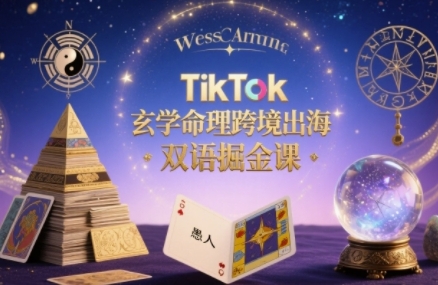 TikTok玄学命理跨境出海双语掘金课，手把手教你用命理知识精准直击海外用户痛点-weicye