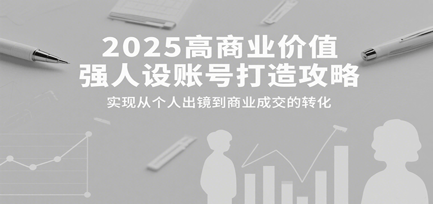 2025高商业价值强人设账号打造攻略，实现从个人出镜到商业成交的转化-weicye