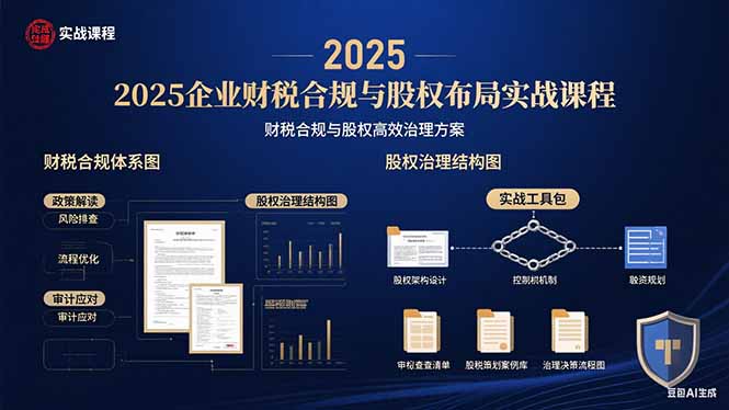 2025企业财税合规与股权布局的实战课程：财税合规与股权高效治理方案-weicye