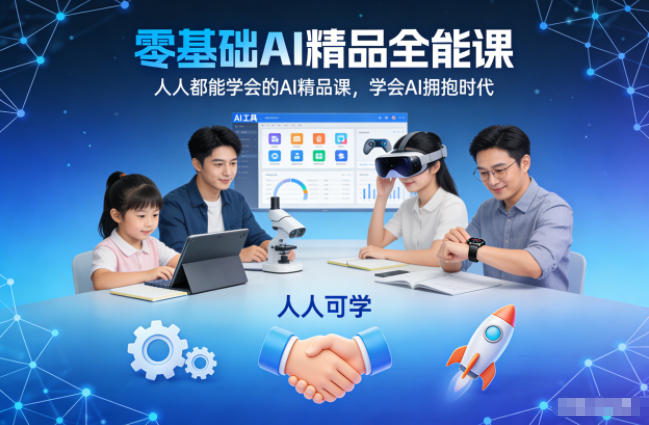 零基础AI精品全能课，人人都能学会的AI精品课，学会AI拥抱时代-weicye