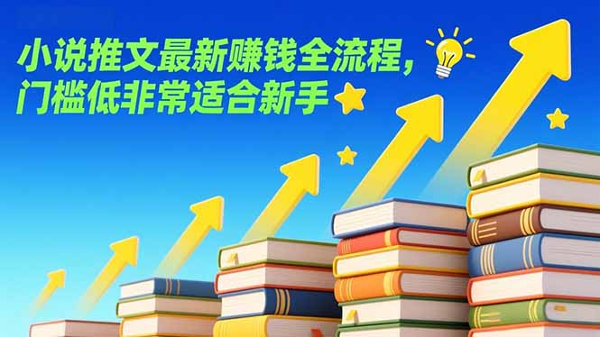 小说推文最新赚钱全流程，门槛低非常适合新手-weicye