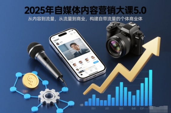 2025年自媒体内容营销大课5.0，从内容到流量，从流量到商业，构建自带流量的个体商业体-weicye
