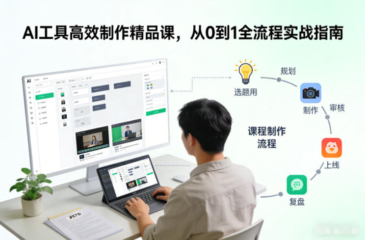 AI工具高效制作精品课，从0到1全流程实战指南-weicye
