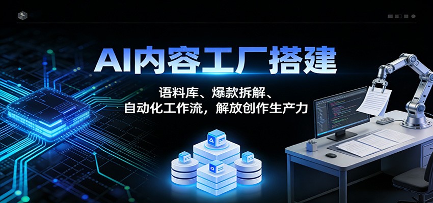 AI内容工厂搭建：语料库、爆款拆解、自动化工作流，解放创作生产力-weicye