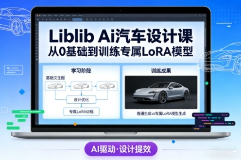 Liblib Ai汽车设计课，从0基础文生图，到教你训练专属设计和风格LoRA模型-weicye