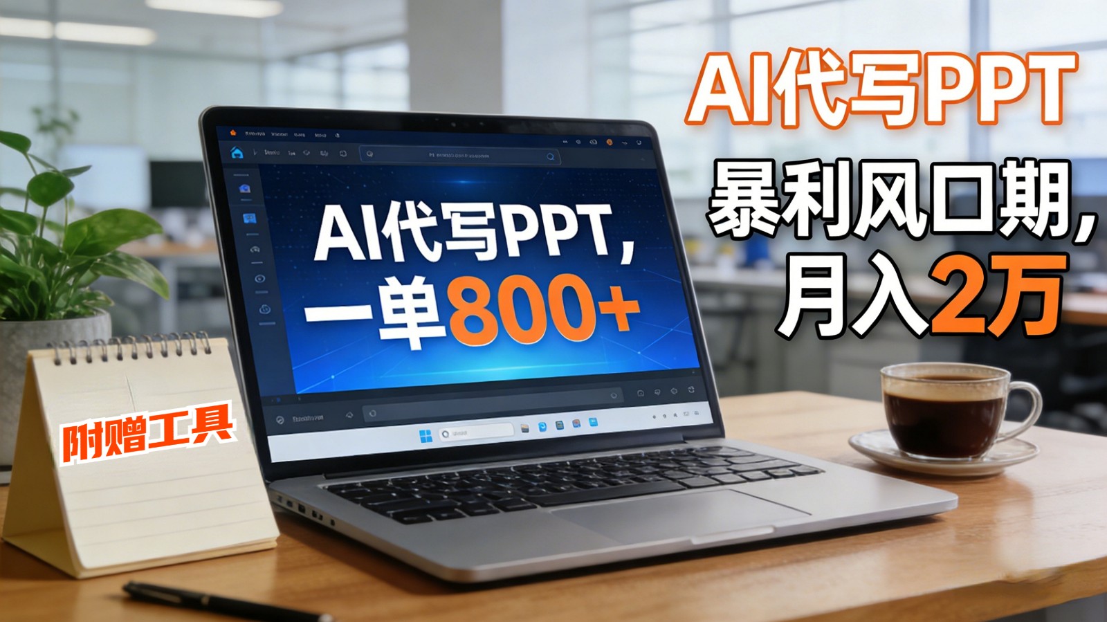 AI 代写做 PPT！一单狂赚 800+，风口期月入 2 万(工具 + 提示词直接送)-weicye