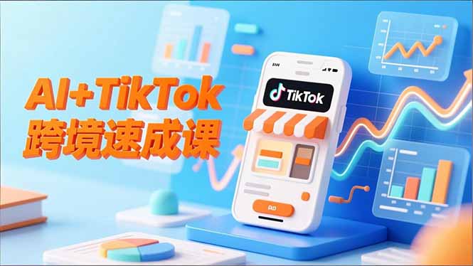 AI+TikTok跨境速成课，智能翻译、店铺定位、流程拆解，7天高效上线运营-weicye