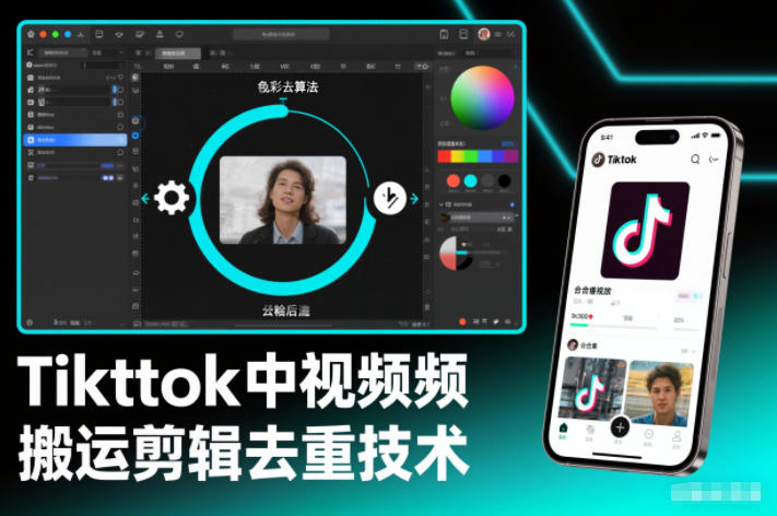 Tiktok中视频纯搬运剪辑去重技术，外来技术，自行测试-weicye