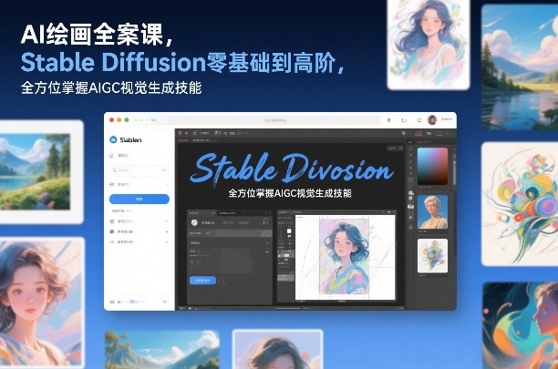 AI绘画全案课，Stable Diffusion零基础到高阶，全方位掌握AIGC视觉生成技能-weicye