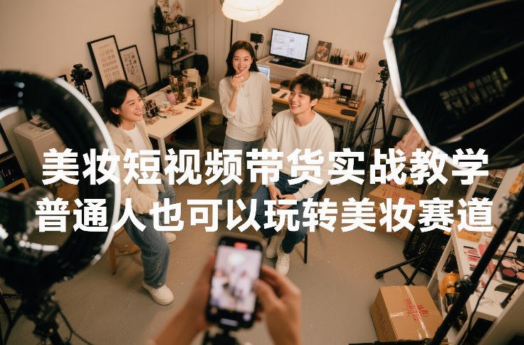 美妆短视频带货实战教学，普通人也可以玩转美妆赛道-weicye