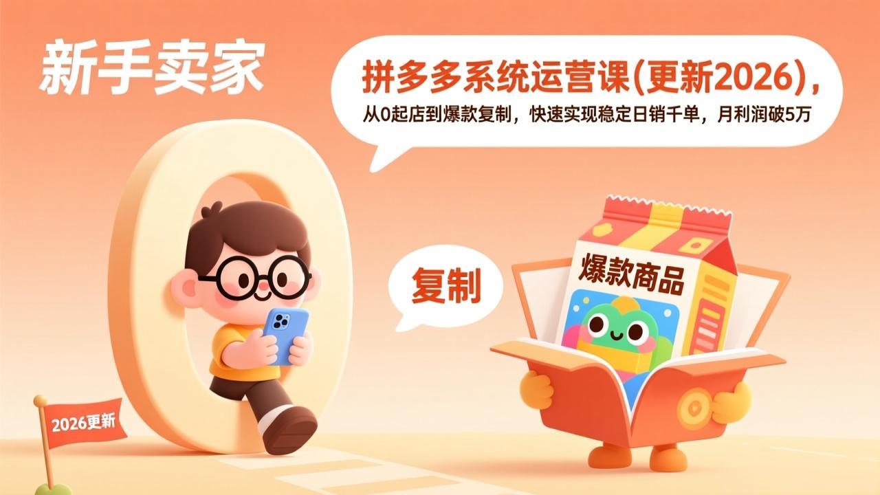 拼多多系统运营课(更新2026-weicye