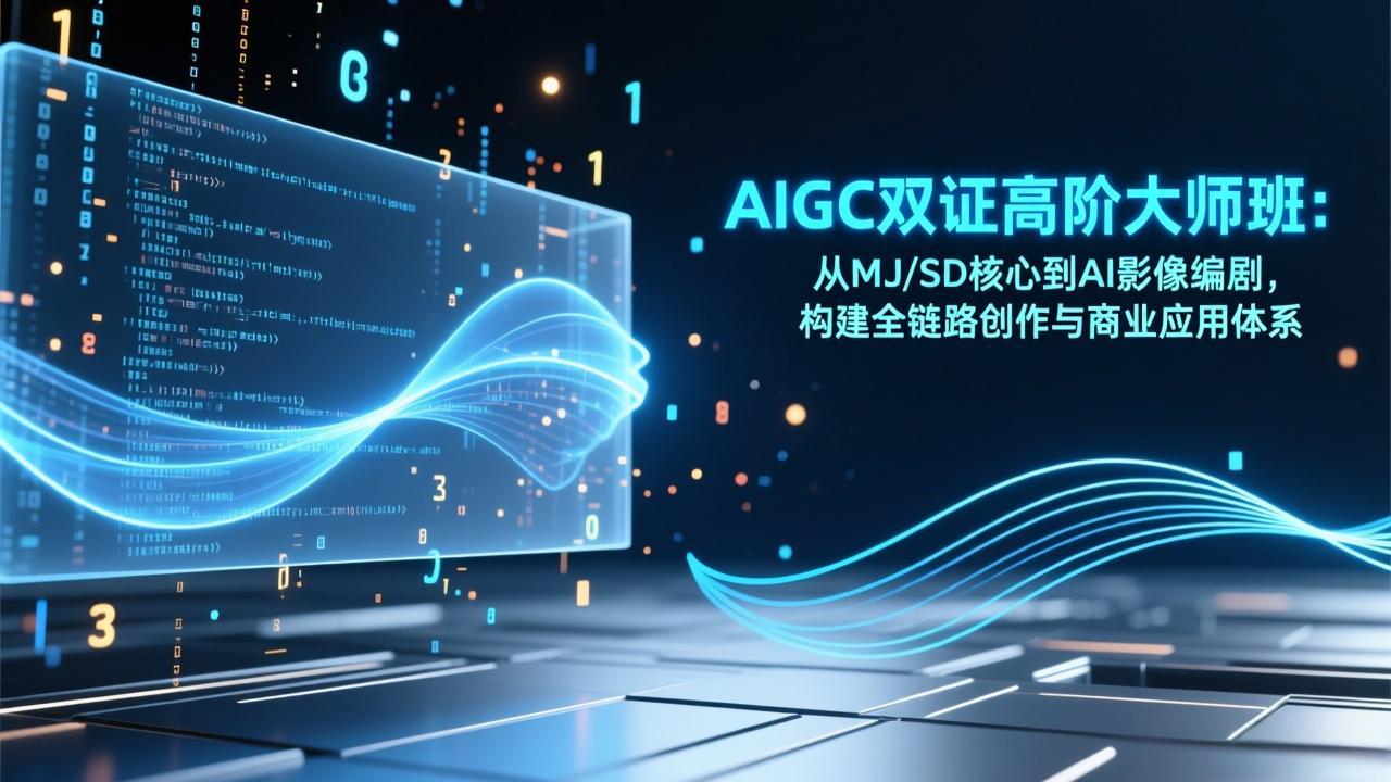 AIGC双证高阶大师班：从MJ/SD核心到AI影像编剧，构建全链路创作与商业应用体系-weicye