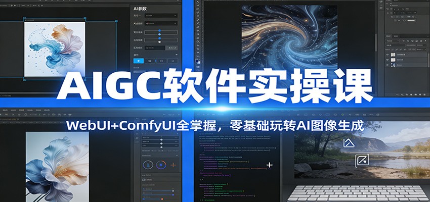 AIGC软件实操课：WebUI+ComfyUI全掌握，零基础玩转AI图像生成-weicye