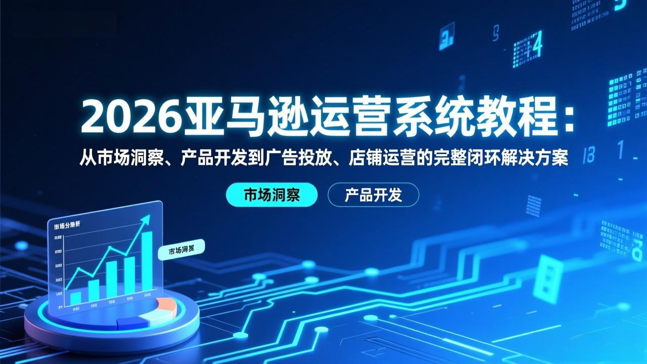 2026亚马逊运营系统教程：从市场洞察、产品开发到广告投放、店铺运营的完整闭环解决方案-weicye